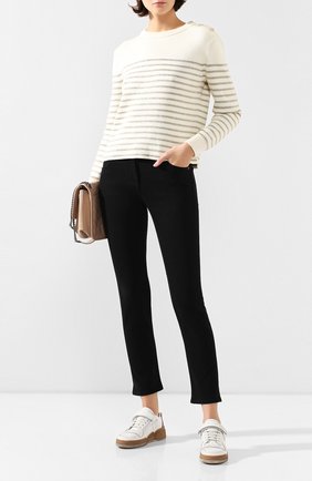 Женские кожаные кеды sl24 SAINT LAURENT белого цвета по цене 47800 руб., арт. 602732/04L80 | Фото 2 Женские кожаные кеды sl24 SAINT LAURENT белого цвета, арт. 602732/04L80 | Фото 2