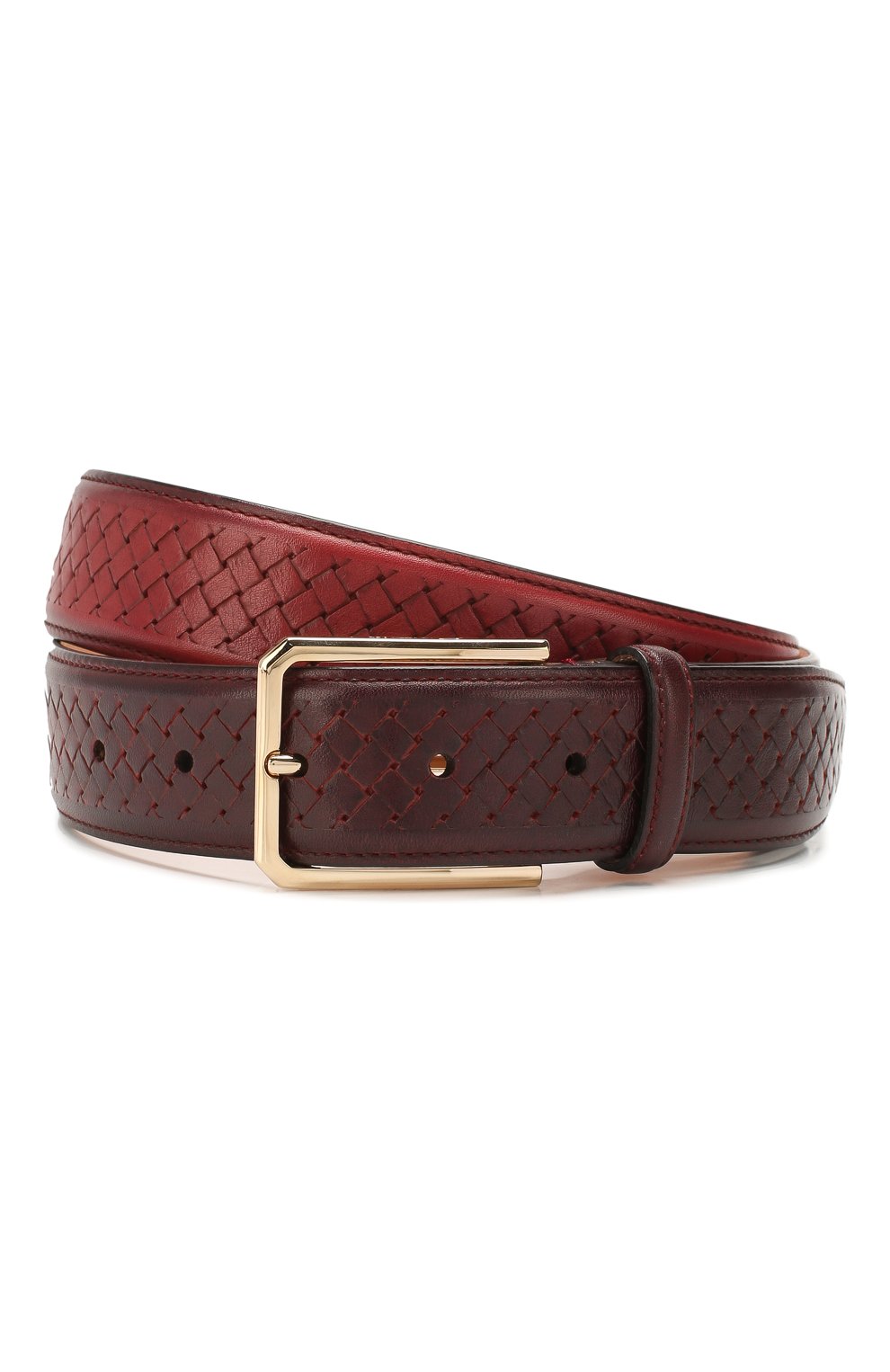 Мужской кожаный ремень SANTONI красного цвета, арт. CM35NC003B91HGSIR47 | Фото 1