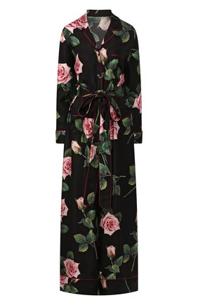 Женский шелковый комбинезон DOLCE & GABBANA черного цвета по цене 171500 руб., арт. F6E6JT/HS190 | Фото 1 Женский шелковый комбинезон DOLCE & GABBANA черного цвета, арт. F6E6JT/HS190 | Фото 1