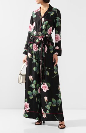 Женский шелковый комбинезон DOLCE & GABBANA черного цвета по цене 171500 руб., арт. F6E6JT/HS190 | Фото 2 Женский шелковый комбинезон DOLCE & GABBANA черного цвета, арт. F6E6JT/HS190 | Фото 2