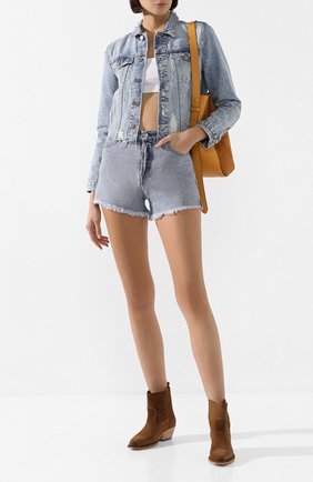 Женская джинсовая куртка GRLFRND голубого цвета по цене 27600 руб., арт. GF40128501209 | Фото 2 Женская джинсовая куртка GRLFRND голубого цвета, арт. GF40128501209 | Фото 2