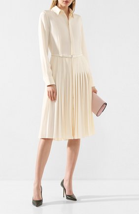 Женское платье с поясом RALPH LAUREN кремвого цвета по цене 268500 руб., арт. 290790420 | Фото 2 Женское платье с поясом RALPH LAUREN кремвого цвета, арт. 290790420 | Фото 2