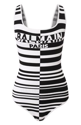 Женское боди BALMAIN черно-белого цвета по цене 88100 руб., арт. TF00882/K079 | Фото 1 Женское боди BALMAIN черно-белого цвета, арт. TF00882/K079 | Фото 1