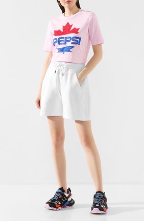 Женская хлопковая футболка DSQUARED2 розового цвета по цене 21700 руб., арт. S73GC0259/S22507 | Фото 2 Женская хлопковая футболка DSQUARED2 розового цвета, арт. S73GC0259/S22507 | Фото 2