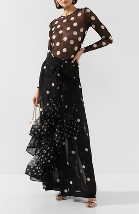 Женская юбка в горох DRIES VAN NOTEN черно-белого цвета по цене 114500 руб., арт. 201-10873-9421 | Фото 2 Женская юбка в горох DRIES VAN NOTEN черно-белого цвета, арт. 201-10873-9421 | Фото 2