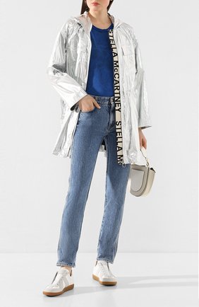 Женская парка с капюшоном STELLA MCCARTNEY серебряного цвета по цене 79950 руб., арт. 600546/S0B17 | Фото 2 Женская парка с капюшоном STELLA MCCARTNEY серебряного цвета, арт. 600546/S0B17 | Фото 2