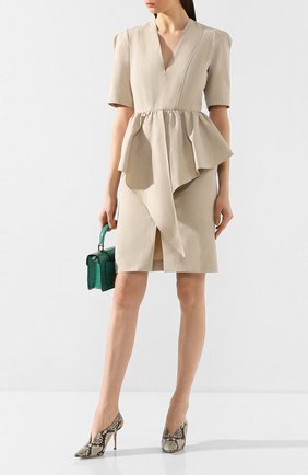Женское платье STELLA MCCARTNEY бежевого цвета по цене 0 руб., арт. 600146/SIA03 | Фото 2 Женское платье STELLA MCCARTNEY бежевого цвета, арт. 600146/SIA03 | Фото 2 (Материал внешний: Хлопок, Синтетический материал; Длина Ж (юбки, платья, шорты): До колена; Рукава: Короткие, 3/4; Случай: Повседневный; Статус проверки: Проверена категория; Женское Кросс-КТ: Платье-одежда)