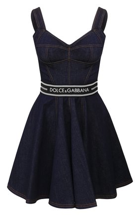 Женское джинсовое платье DOLCE & GABBANA темно-синего цвета по цене 127500 руб., арт. F6H3SD/G898Z | Фото 1 Женское джинсовое платье DOLCE & GABBANA темно-синего цвета, арт. F6H3SD/G898Z | Фото 1