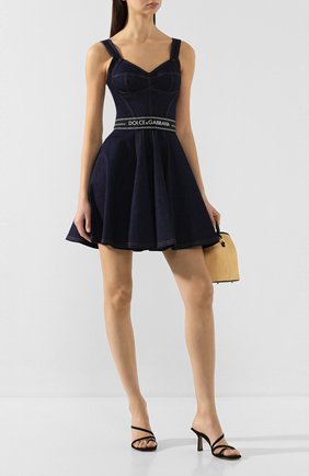 Женское джинсовое платье DOLCE & GABBANA темно-синего цвета по цене 127500 руб., арт. F6H3SD/G898Z | Фото 2 Женское джинсовое платье DOLCE & GABBANA темно-синего цвета, арт. F6H3SD/G898Z | Фото 2