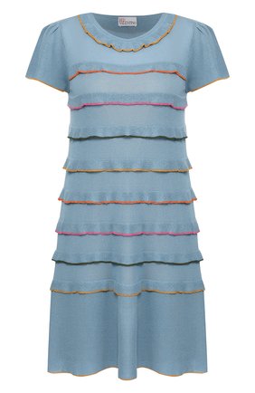 Женское хлопковое платье REDVALENTINO голубого цвета по цене 59950 руб., арт. TR0KDB58/532 | Фото 1 Женское хлопковое платье REDVALENTINO голубого цвета, арт. TR0KDB58/532 | Фото 1 (Рукава: Короткие; Материал внешний: Хлопок; Материал подклада: Синтетический материал; Длина Ж (юбки, платья, шорты): Мини; Случай: Повседневный; Статус проверки: Проверена категория; Женское Кросс-КТ: Платье-одежда)