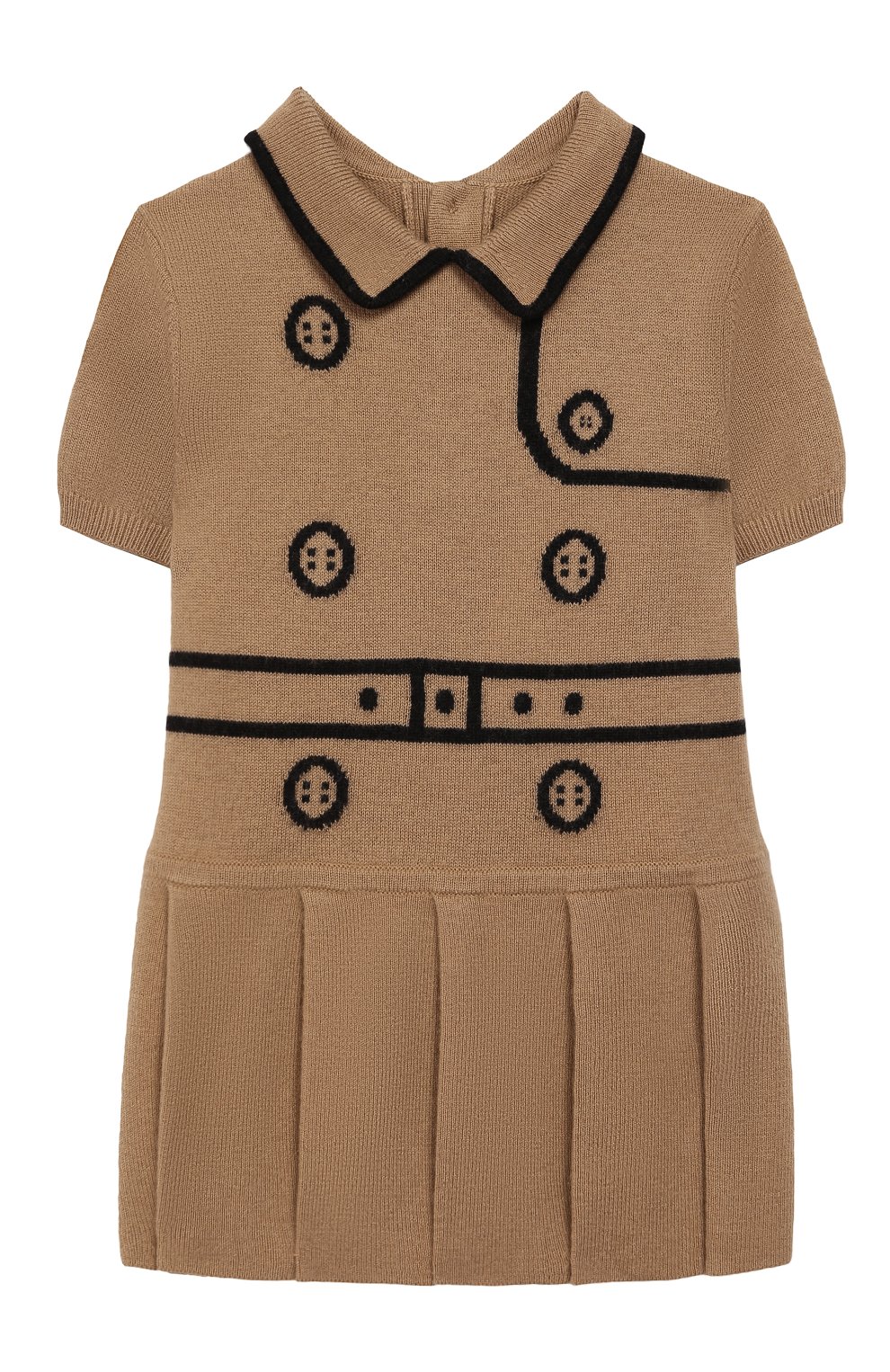Женский шерстяное платье BURBERRY бежевого цвета, арт. 8022142 | Фото 1