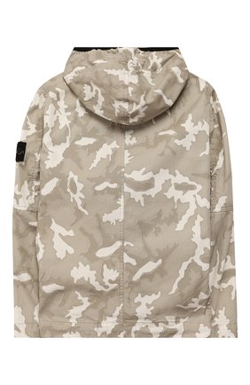 Детского ветровка с капюшоном STONE ISLAND хаки цвета по цене 23600 руб., арт. 721641337/6-8 | Фото 2 Детского ветровка с капюшоном STONE ISLAND хаки цвета, арт. 721641337/6-8 | Фото 2