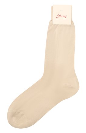 Мужские хлопковые носки BRIONI светло-бежевого цвета, арт. 0VMC00/P3Z19 | Фото 1 (Материал внешний: Хлопок; Кросс-КТ: бельё; Региональные ограничения белый список (Axapta Mercury): RU)