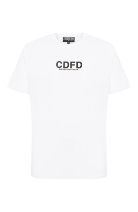 Мужская хлопковая футболка COMME DES FUCKDOWN белого цвета по цене 4995 руб., арт. CDFU786P | Фото 1 Мужская хлопковая футболка COMME DES FUCKDOWN белого цвета, арт. CDFU786P | Фото 1