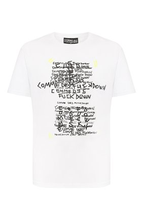 Мужская хлопковая футболка COMME DES FUCKDOWN белого цвета по цене 5510 руб., арт. CDFU766P | Фото 1 Мужская хлопковая футболка COMME DES FUCKDOWN белого цвета, арт. CDFU766P | Фото 1