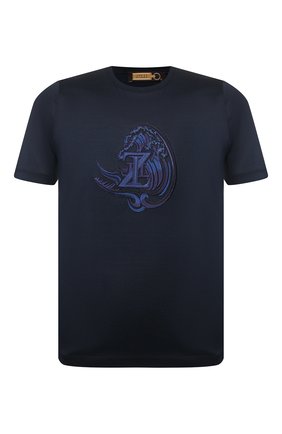 Мужская хлопковая футболка ZILLI темно-синего цвета по цене 47500 руб., арт. MET-NT340-NEWA1/MC02 | Фото 1 Мужская хлопковая футболка ZILLI темно-синего цвета, арт. MET-NT340-NEWA1/MC02 | Фото 1