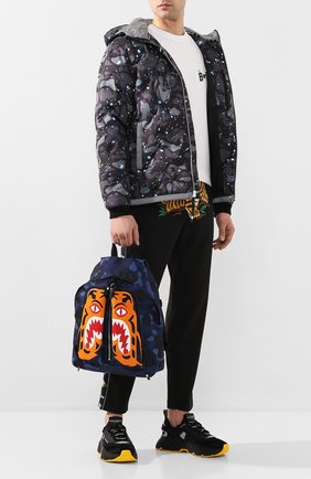 Мужской текстильный рюкзак BAPE синего цвета по цене 17650 руб., арт. 1G30182053 | Фото 2 Мужской текстильный рюкзак BAPE синего цвета, арт. 1G30182053 | Фото 2