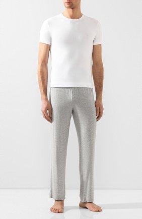 Мужские хлопковая футболка EMPORIO ARMANI белого цвета по цене 4765 руб., арт. 110853/0P512 | Фото 2 Мужские хлопковая футболка EMPORIO ARMANI белого цвета, арт. 110853/0P512 | Фото 2