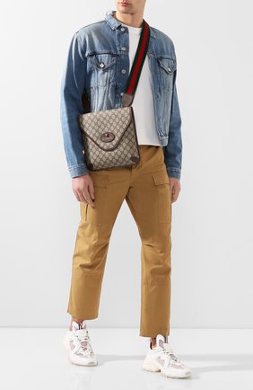 Мужская сумка neo GUCCI бежевого цвета по цене 58800 руб., арт. 598604/9C2VT | Фото 2 Мужская сумка neo GUCCI бежевого цвета, арт. 598604/9C2VT | Фото 2