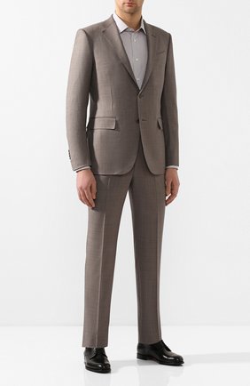 Мужская хлопковая сорочка ERMENEGILDO ZEGNA коричневого цвета по цене 30800 руб., арт. 701329/9MS0PA | Фото 2 Мужская хлопковая сорочка ERMENEGILDO ZEGNA коричневого цвета, арт. 701329/9MS0PA | Фото 2