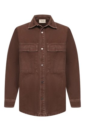 Мужская хлопковая рубашка FEAR OF GOD темно-коричневого цвета по цене 67850 руб., арт. 6H19-6006/WCN | Фото 1 Мужская хлопковая рубашка FEAR OF GOD темно-коричневого цвета, арт. 6H19-6006/WCN | Фото 1