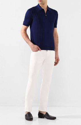 Мужские кожаные лоферы KITON темно-синего цвета по цене 72700 руб., арт. USSCIR0N00648 | Фото 2 Мужские кожаные лоферы KITON темно-синего цвета, арт. USSCIR0N00648 | Фото 2