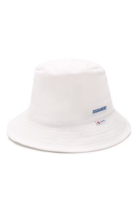 Женская хлопковая панама DSQUARED2 белого цвета по цене 25700 руб., арт. HAM0021 08C03098 | Фото 2 Женская хлопковая панама DSQUARED2 белого цвета, арт. HAM0021 08C03098 | Фото 2