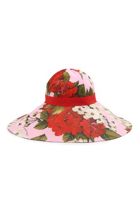 Женская шляпа DOLCE & GABBANA розового цвета по цене 39200 руб., арт. FH488A/HS5GF | Фото 2 Женская шляпа DOLCE & GABBANA розового цвета, арт. FH488A/HS5GF | Фото 2