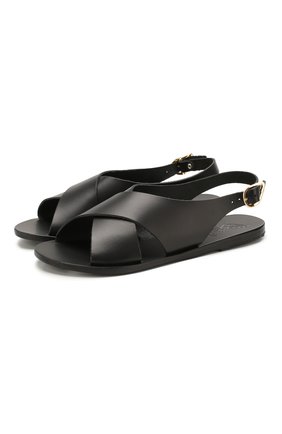 Женские кожаные сандалии maria ANCIENT GREEK SANDALS черного цвета по цене 16300 руб., арт. MARIA/BLACK | Фото 1 Женские кожаные сандалии maria ANCIENT GREEK SANDALS черного цвета, арт. MARIA/BLACK | Фото 1