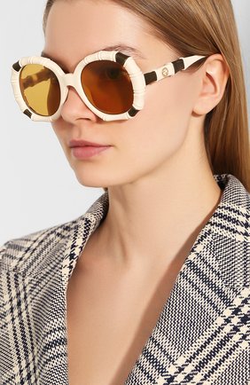 Мужские солнцезащитные очки GUCCI кремвого цвета по цене 29400 руб., арт. 610371/J1691 | Фото 2 Мужские солнцезащитные очки GUCCI кремвого цвета, арт. 610371/J1691 | Фото 2