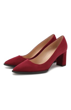 Женская замшевые туфли TOD’S бордового цвета по цене 30750 руб., арт. XXW30A0S330HR0 | Фото 1 Женская замшевые туфли TOD’S бордового цвета, арт. XXW30A0S330HR0 | Фото 1