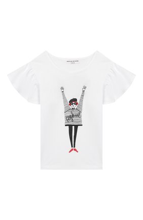 Детская футболка SONIA RYKIEL ENFANT белого цвета по цене 6180 руб., арт. 20S1TS23 | Фото 1 Детская футболка SONIA RYKIEL ENFANT белого цвета, арт. 20S1TS23 | Фото 1