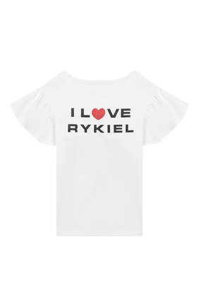 Детская футболка SONIA RYKIEL ENFANT белого цвета по цене 6180 руб., арт. 20S1TS23 | Фото 2 Детская футболка SONIA RYKIEL ENFANT белого цвета, арт. 20S1TS23 | Фото 2