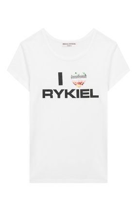 Детская футболка SONIA RYKIEL ENFANT белого цвета по цене 5615 руб., арт. 20S1TS07 | Фото 1 Детская футболка SONIA RYKIEL ENFANT белого цвета, арт. 20S1TS07 | Фото 1