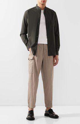 Мужская хлопковая рубашка GIORGIO ARMANI хаки цвета по цене 41950 руб., арт. 0SGCCZ10/TZ567 | Фото 2 Мужская хлопковая рубашка GIORGIO ARMANI хаки цвета, арт. 0SGCCZ10/TZ567 | Фото 2