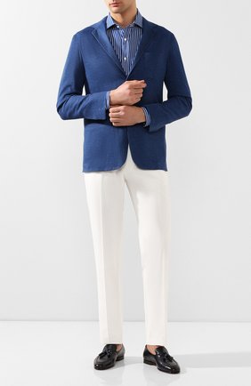 Мужская льняная рубашка RALPH LAUREN синего цвета по цене 39600 руб., арт. 790791906 | Фото 2 Мужская льняная рубашка RALPH LAUREN синего цвета, арт. 790791906 | Фото 2