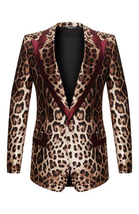 Мужской шелковый пиджак DOLCE & GABBANA коричневого цвета по цене 308000 руб., арт. G20H2T/IS1B8 | Фото 1 Мужской шелковый пиджак DOLCE & GABBANA коричневого цвета, арт. G20H2T/IS1B8 | Фото 1