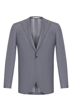 Мужской шерстяной пиджак SARTORIA LATORRE синего цвета по цене 49950 руб., арт. EF74 U70254 | Фото 1 Мужской шерстяной пиджак SARTORIA LATORRE синего цвета, арт. EF74 U70254 | Фото 1