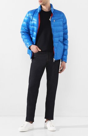 Мужская хлопковая футболка 2 moncler 1952 MONCLER GENIUS темно-синего цвета по цене 16800 руб., арт. F1-092-8C712-00-8390T | Фото 2 Мужская хлопковая футболка 2 moncler 1952 MONCLER GENIUS темно-синего цвета, арт. F1-092-8C712-00-8390T | Фото 2