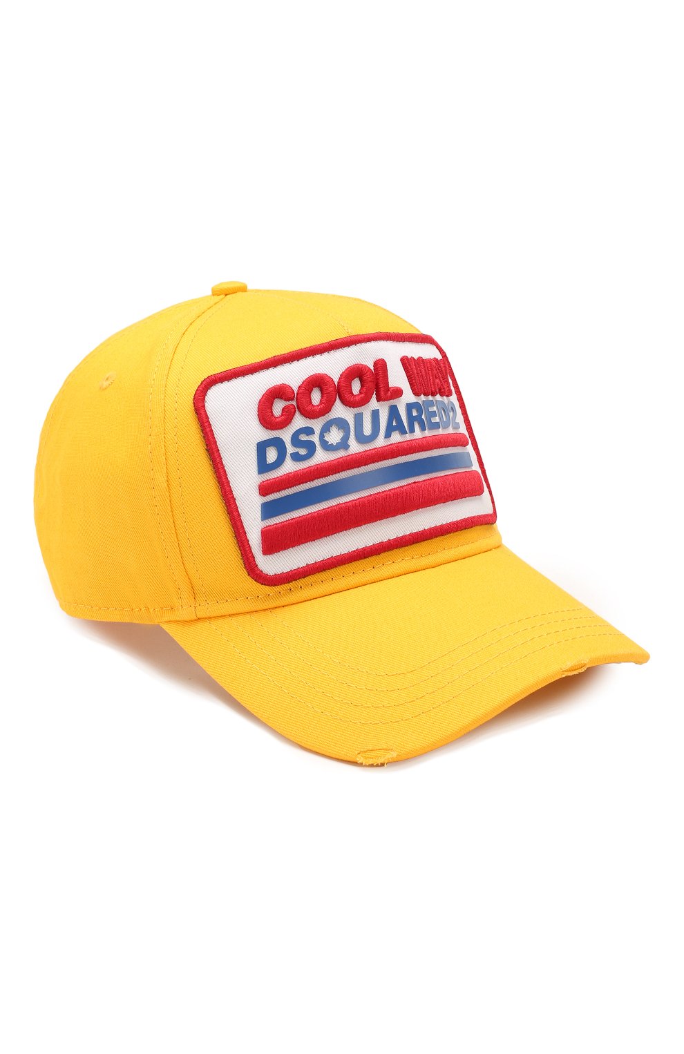 Мужской хлопковая бейсболка DSQUARED2 желтого цвета, арт. BCM0274 05C00001 | Фото 1