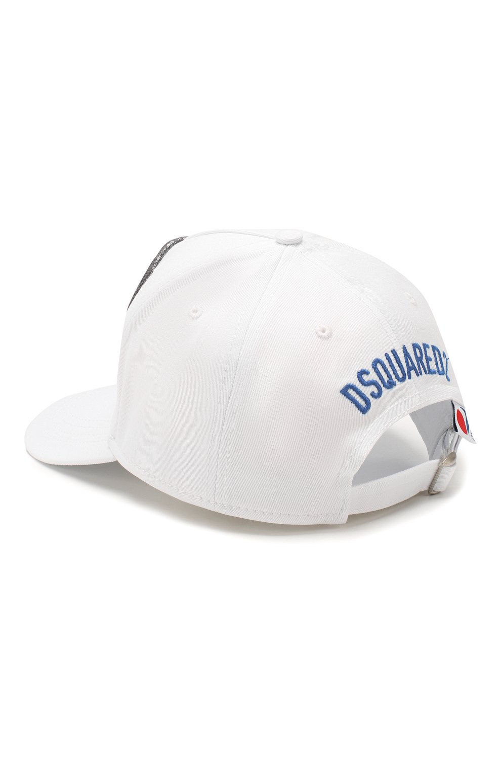 Мужской хлопковая бейсболка DSQUARED2 белого цвета по цене 11400 руб., арт. BCM0322 05C03071 | Фото 2 Мужской хлопковая бейсболка DSQUARED2 белого цвета, арт. BCM0322 05C03071 | Фото 2