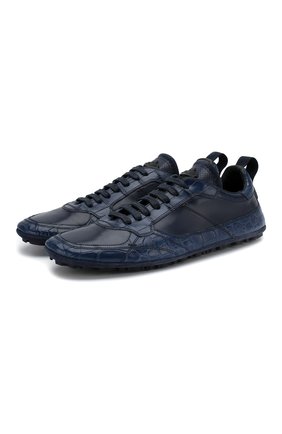 Мужские кроссовки из кожи крокодила DOLCE & GABBANA синего цвета по цене 116000 руб., арт. A20118/A2U72/CNIL | Фото 1 Мужские кроссовки из кожи крокодила DOLCE & GABBANA синего цвета, арт. A20118/A2U72/CNIL | Фото 1