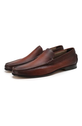 Мужские кожаные лоферы SANTONI коричневого цвета по цене 46700 руб., арт. MCPT15539LA5SDPSC48 | Фото 1 Мужские кожаные лоферы SANTONI коричневого цвета, арт. MCPT15539LA5SDPSC48 | Фото 1