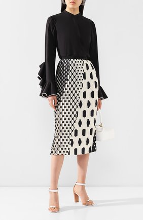 Женская плиссированная юбка DRIES VAN NOTEN черно-белого цвета по цене 55700 руб., арт. 201-10818-9232 | Фото 2 Женская плиссированная юбка DRIES VAN NOTEN черно-белого цвета, арт. 201-10818-9232 | Фото 2