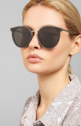 Мужские солнцезащитные очки GENTLE MONSTER серого цвета по цене 20850 руб., арт. MERLYNN G1 | Фото 2 Мужские солнцезащитные очки GENTLE MONSTER серого цвета, арт. MERLYNN G1 | Фото 2