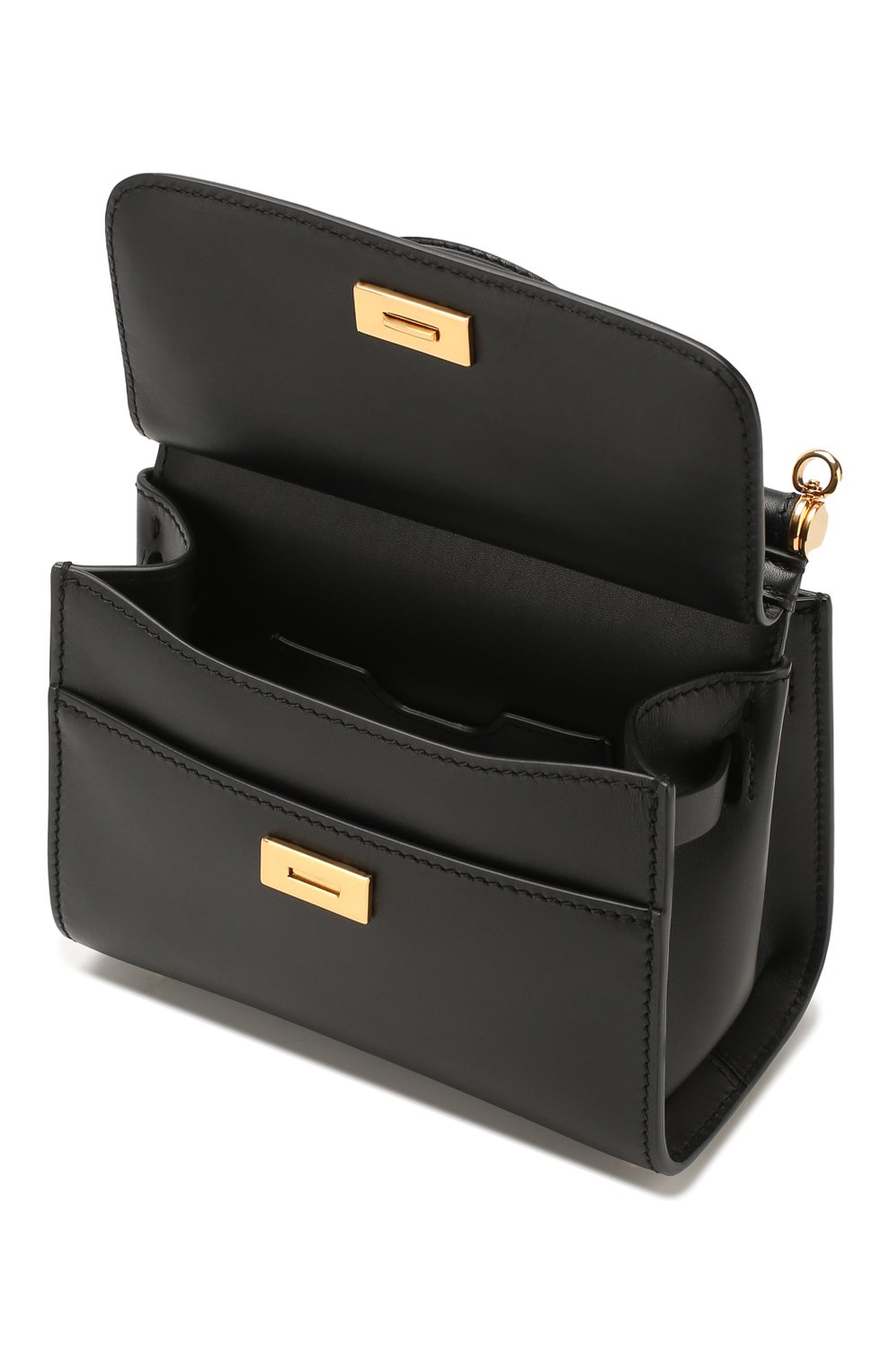 Женская сумка sicily 58 mini DOLCE & GABBANA черного цвета по цене 130500 руб., арт. BB6846/AV385 | Фото 3 Женская сумка sicily 58 mini DOLCE & GABBANA черного цвета, арт. BB6846/AV385 | Фото 3 (Сумки-технические: Сумки через плечо, Сумки top-handle; Материал: Натуральная кожа; Размер: mini)