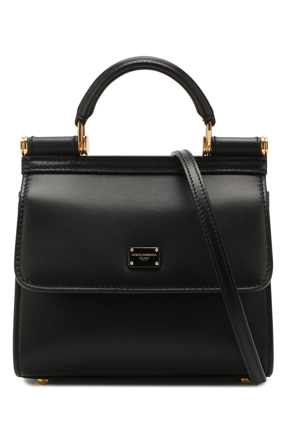 Женская сумка sicily 58 mini DOLCE & GABBANA черного цвета по цене 130500 руб., арт. BB6846/AV385 | Фото 6 Женская сумка sicily 58 mini DOLCE & GABBANA черного цвета, арт. BB6846/AV385 | Фото 6 (Сумки-технические: Сумки через плечо, Сумки top-handle; Материал: Натуральная кожа; Размер: mini)