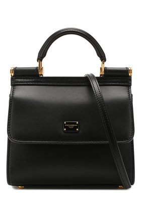 Женская сумка sicily 58 mini  DOLCE & GABBANA черного цвета, арт. BB6846/AV385 | Фото 6 (Сумки-технические: Сумки через плечо, Сумки top-handle; Материал: Натуральная кожа; Размер: mini)