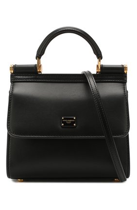 Женская сумка sicily 58 mini DOLCE & GABBANA черного цвета по цене 130500 руб., арт. BB6846/AV385 | Фото 6 Женская сумка sicily 58 mini DOLCE & GABBANA черного цвета, арт. BB6846/AV385 | Фото 6 (Сумки-технические: Сумки через плечо, Сумки top-handle; Материал: Натуральная кожа; Размер: mini)
