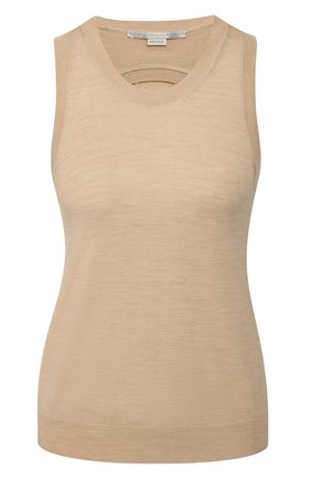 Женская шерстяной топ STELLA MCCARTNEY бежевого цвета по цене 53750 руб., арт. 600846/S2187 | Фото 1 Женская шерстяной топ STELLA MCCARTNEY бежевого цвета, арт. 600846/S2187 | Фото 1